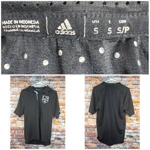 Los Angeles Kings Adidas Climachill Black Polo Shirt Small NHL